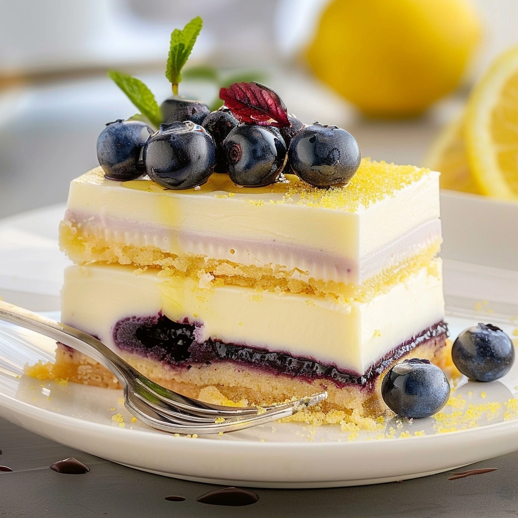 Lemon Blueberry Layered Dessert Delight