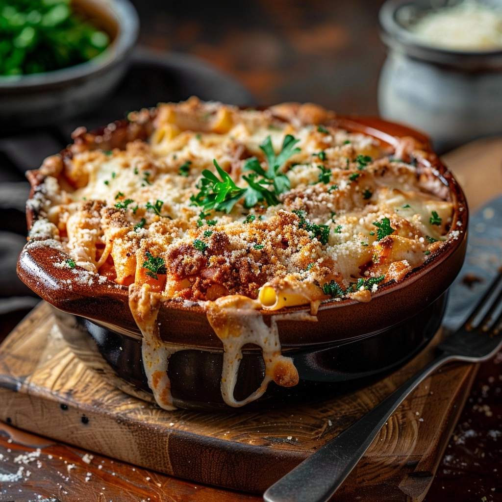 Chicken Parmesan & Pasta Casserole