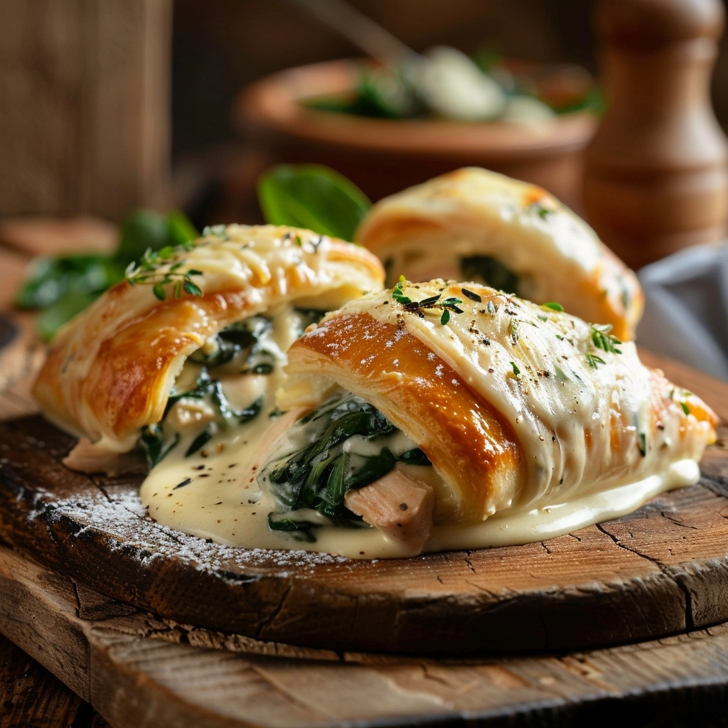 Chicken with Spinach in Creamy Parmesan