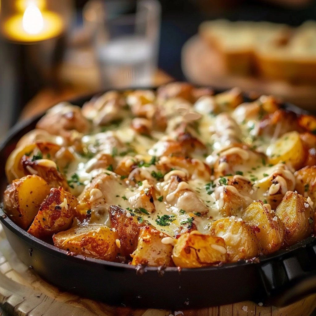 Garlic Parmesan Chicken and Potatoes One-Pan