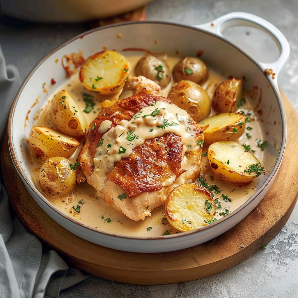 Creamy Dijon Chicken and Potatoes Recipe