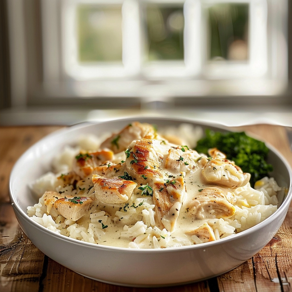 Creamy Garlic Chicken Rice Bowls: A Weeknight Favorite