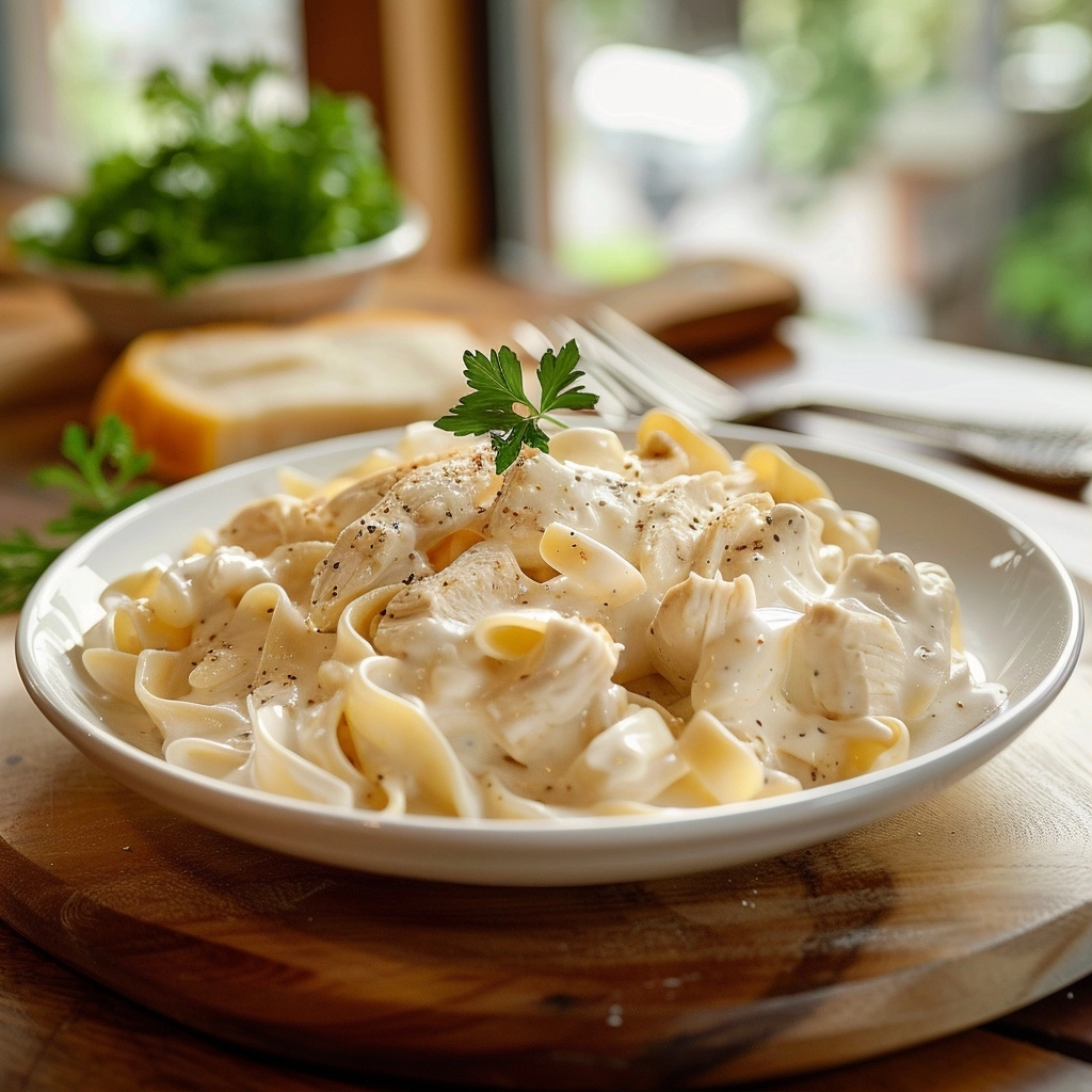 Creamy White Cheddar Chicken Pasta