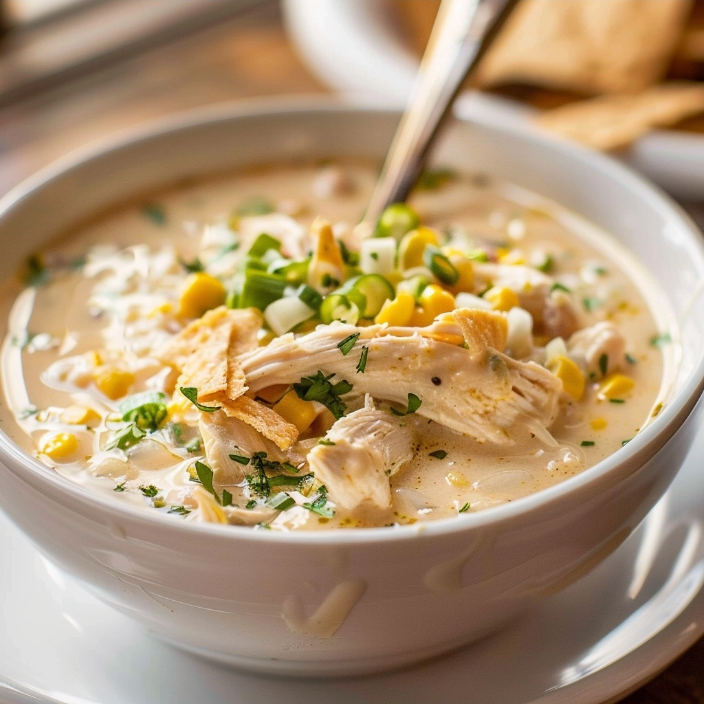 Creamy Crockpot White Chicken Chili