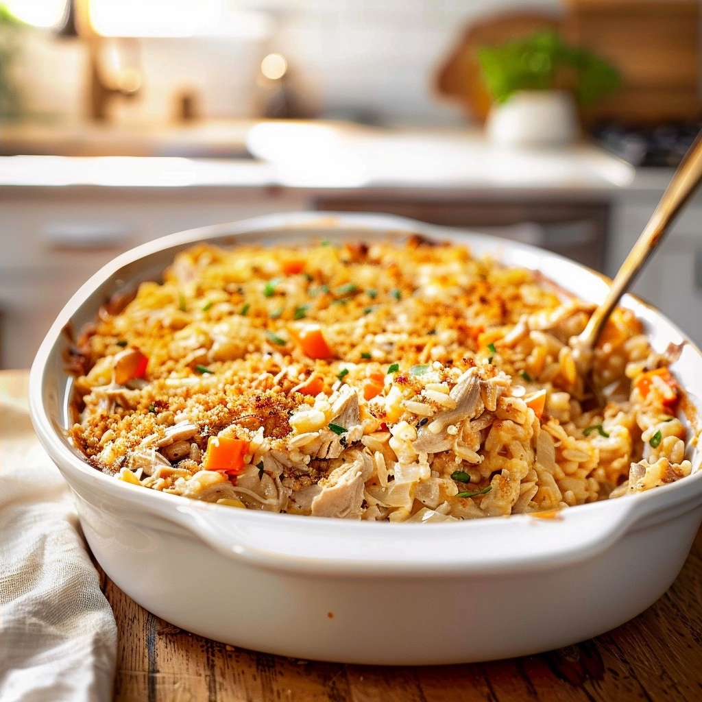 Chicken Rice Casserole No Canned Soups