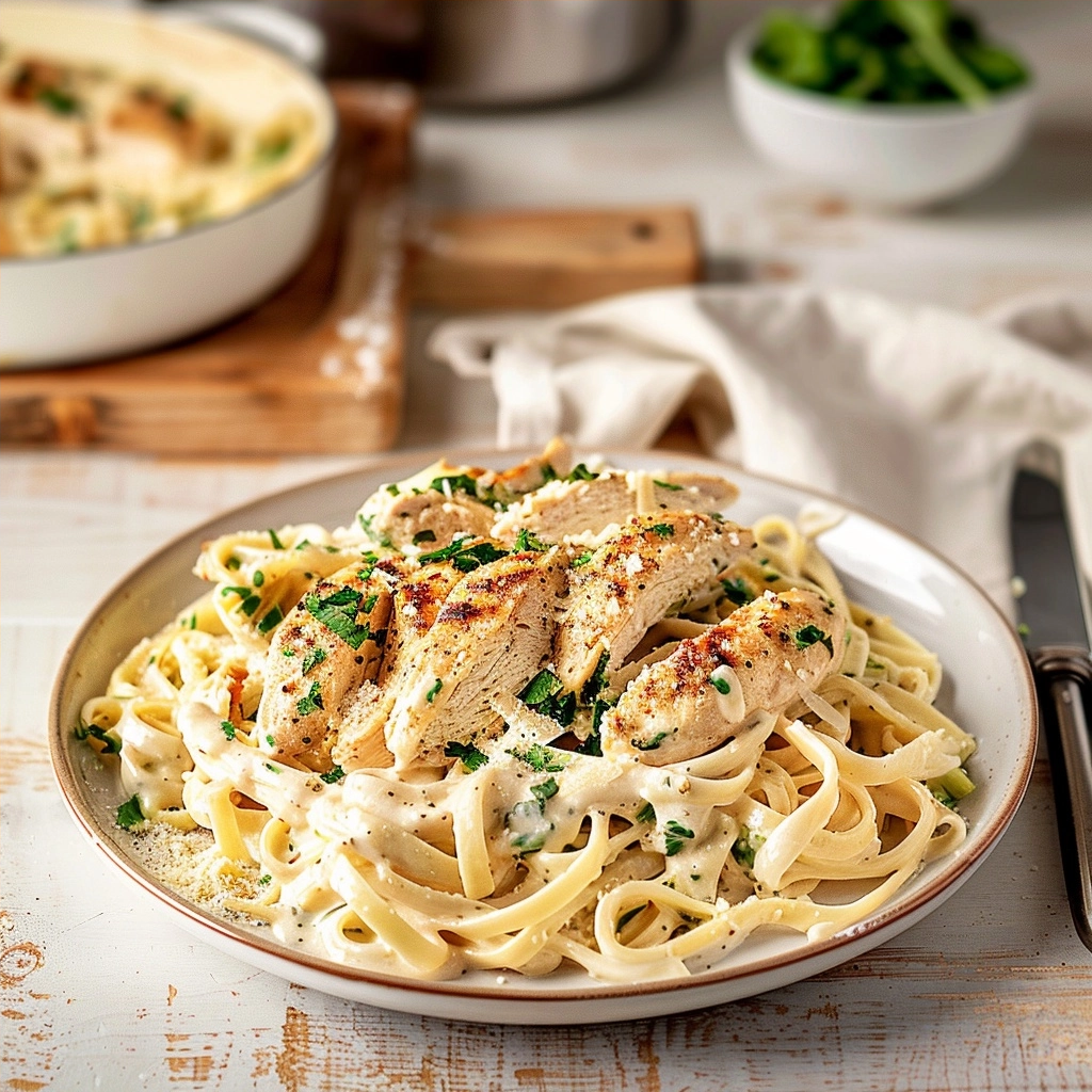 Low Calorie Chicken Alfredo for Healthy Weeknight Dinners