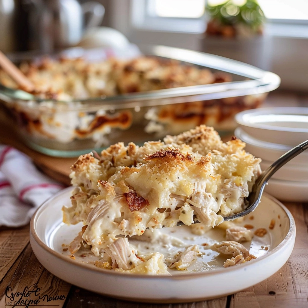 Creamy Chicken Casserole Keto Low Carb Recipe