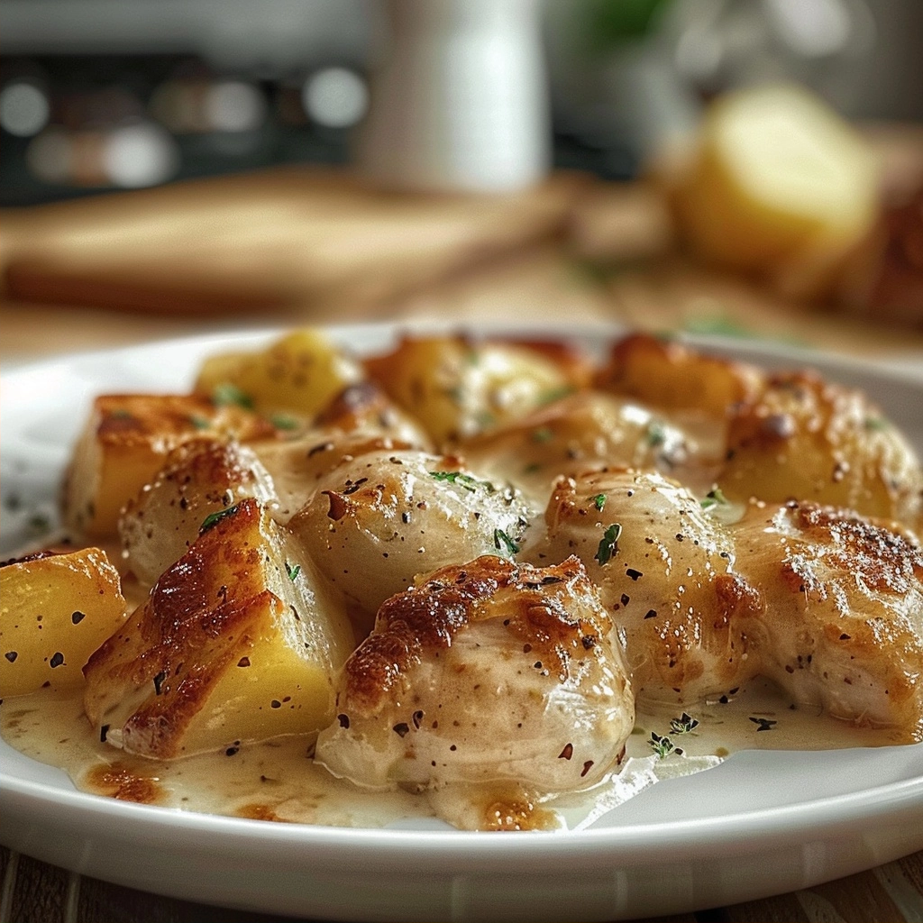 Garlic Parmesan Crockpot Chicken and Potatoes Recipe