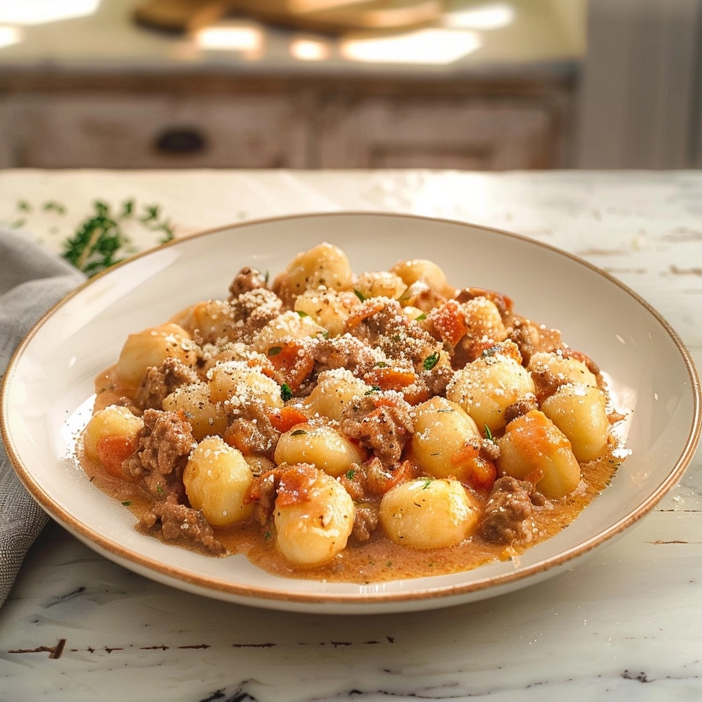 Creamy Ground Beef Gnocchi Recipe
