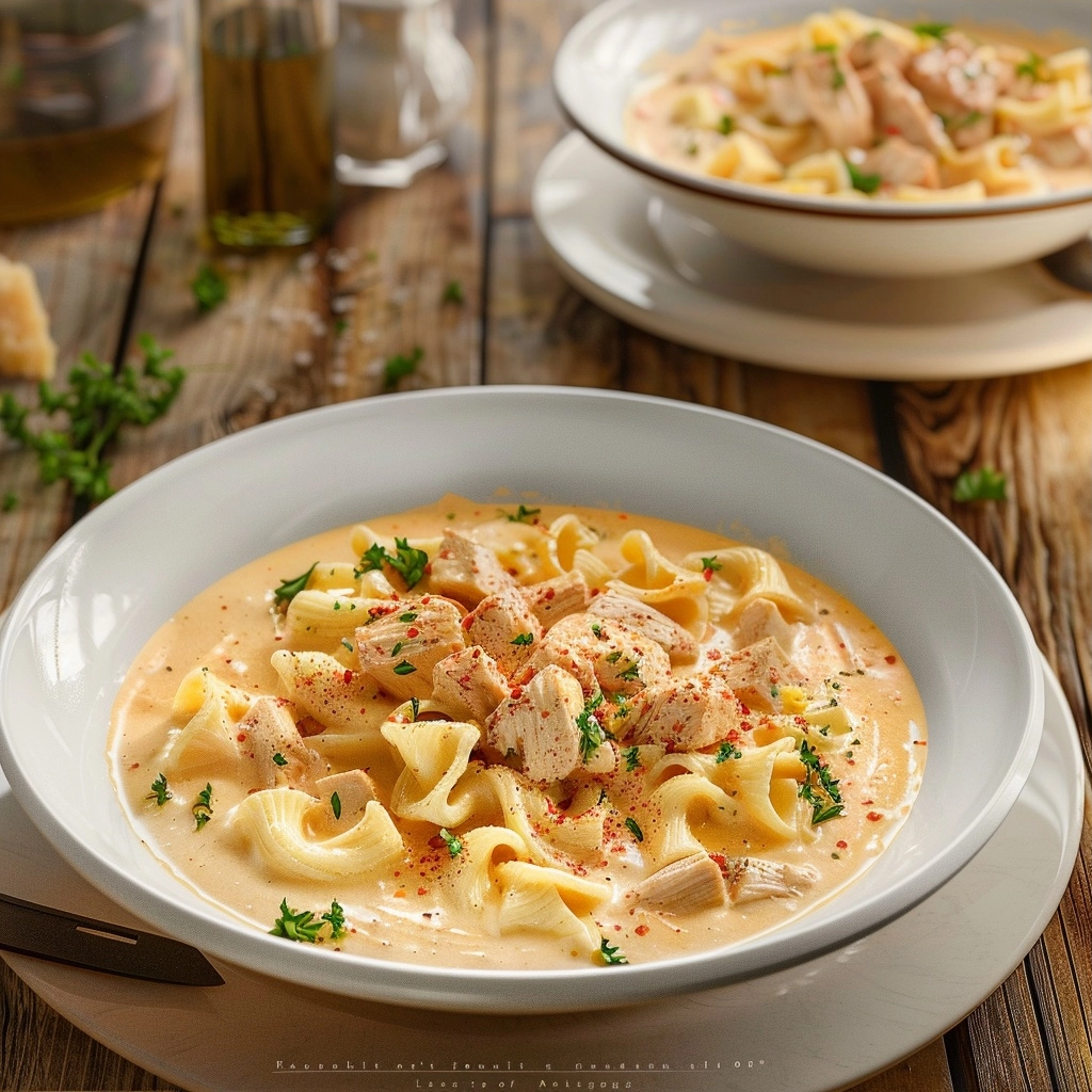 Creamy Cajun Chicken Pasta Soup Recipe