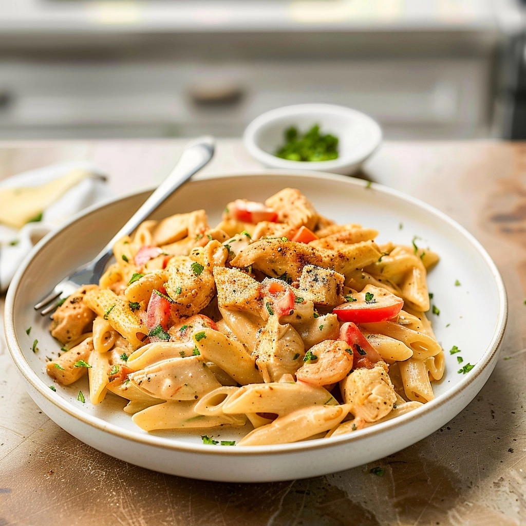 Cashew Cream Cajun Chicken Pasta - Dairy Free!