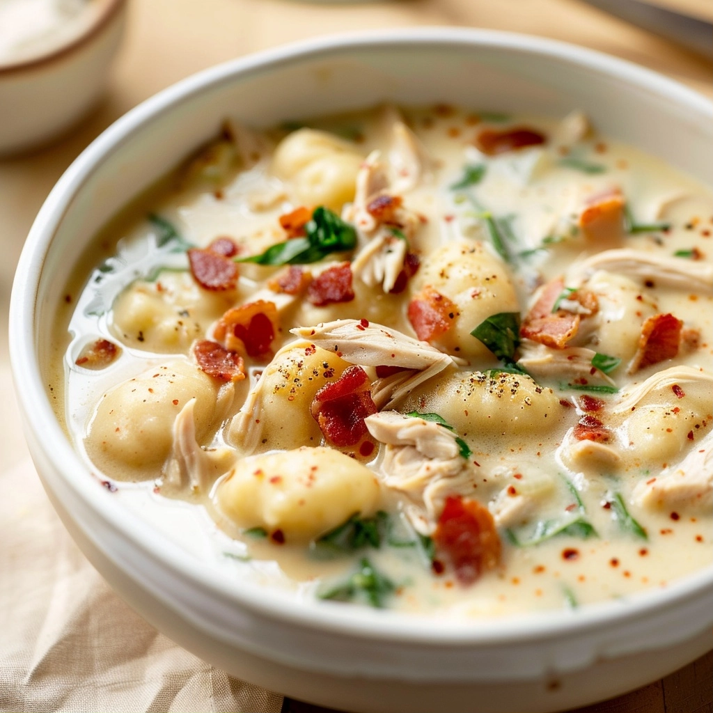 Creamy Chicken Bacon Gnocchi Soup Recipe