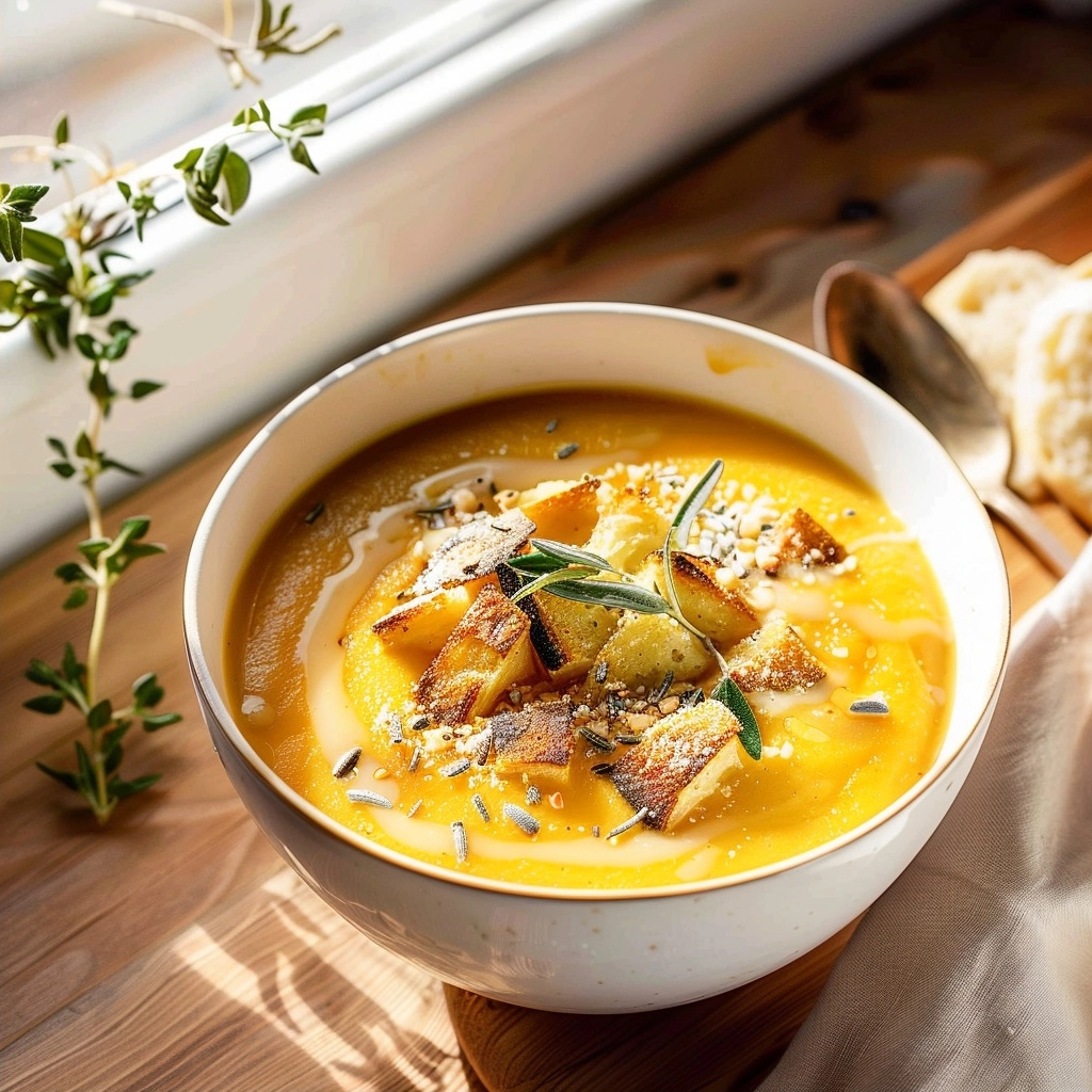 Roasted Butternut Squash Soup Recipe