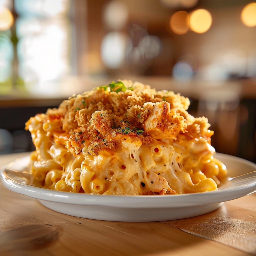 Buffalo Chicken Mac and Cheese {Lightened-up}