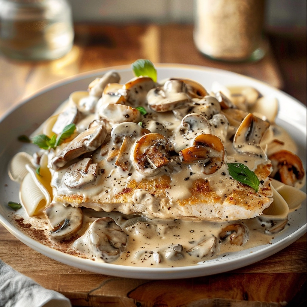 Creamy Mushroom Chicken Dinner Recipe