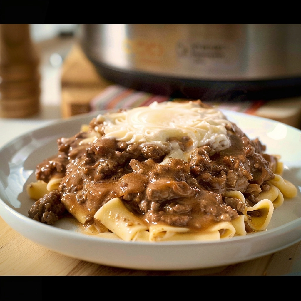 Instant Pot Hamburger Stroganoff Recipe