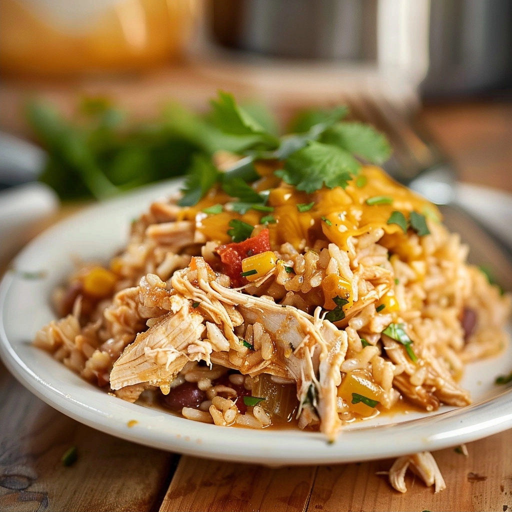 Southwest Crock Pot Chicken and Rice Is Easy