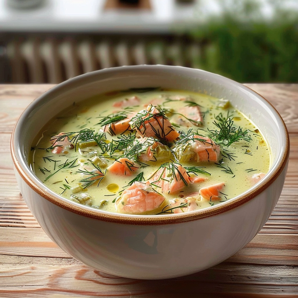 Creamy Dill Salmon Soup: Nordic Comfort in a Bowl