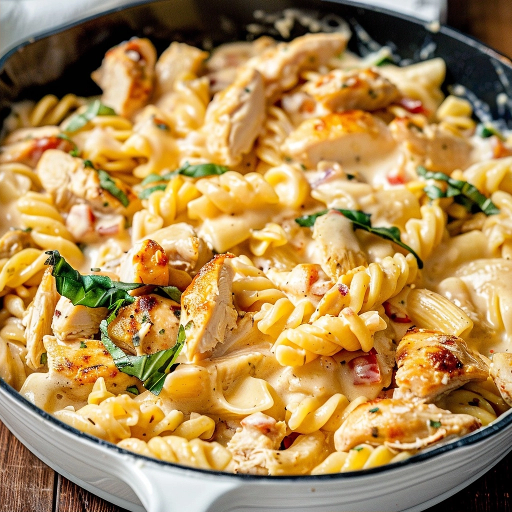 Comforting Creamy Tuscan Chicken Pasta Made in One Pot