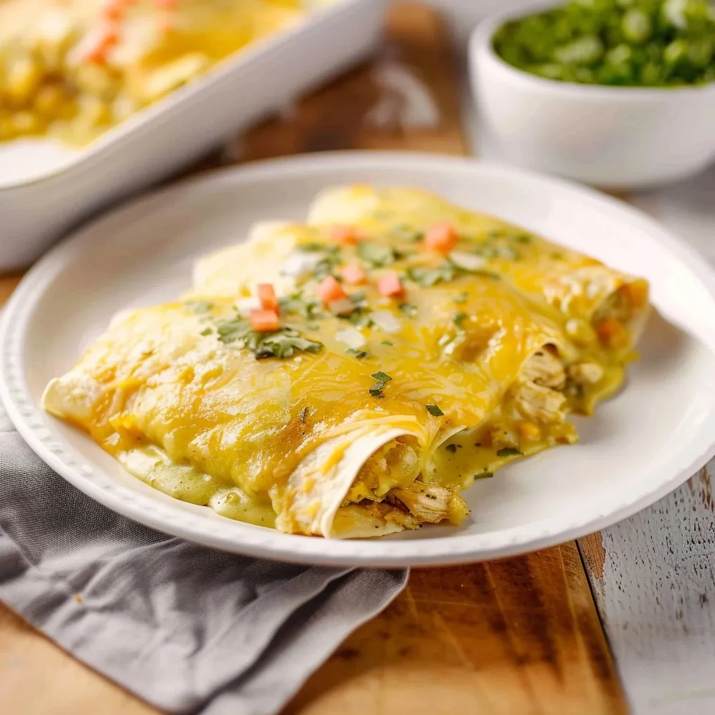 Green Chili Chicken Enchiladas: A Creamy Authentic Recipe