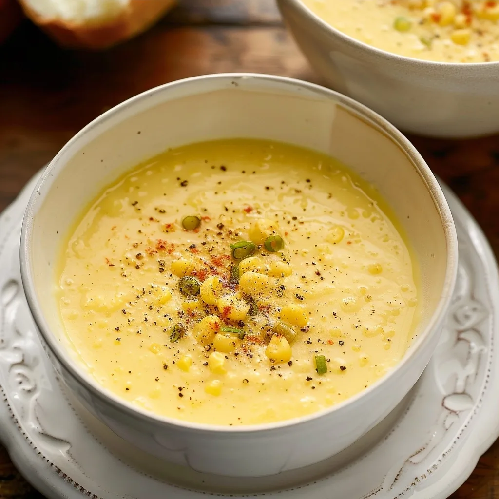 This creamy corn soup is one of my favorite summer recipes