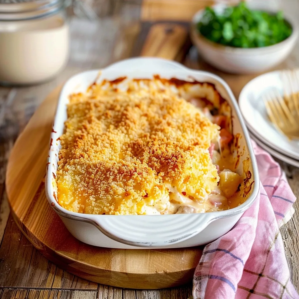 Chicken Cordon Bleu Casserole (Easy Video Recipe)