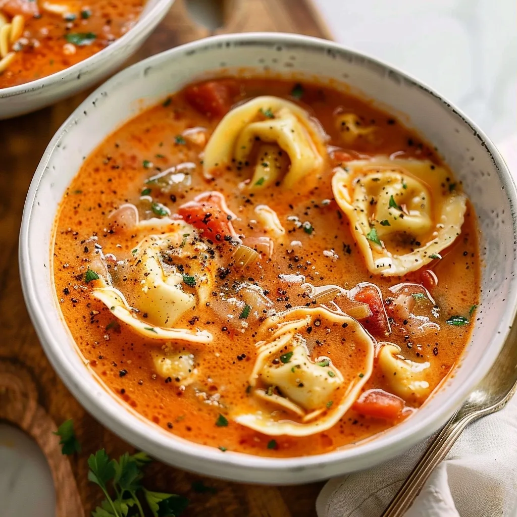 Tomato Tortellini Soup Recipe - Six Sisters Stuff Style