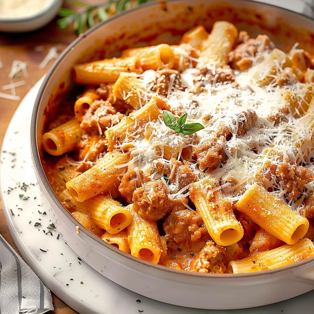 Creamy Sausage Rigatoni Pasta Recipe for Weeknight Dinners