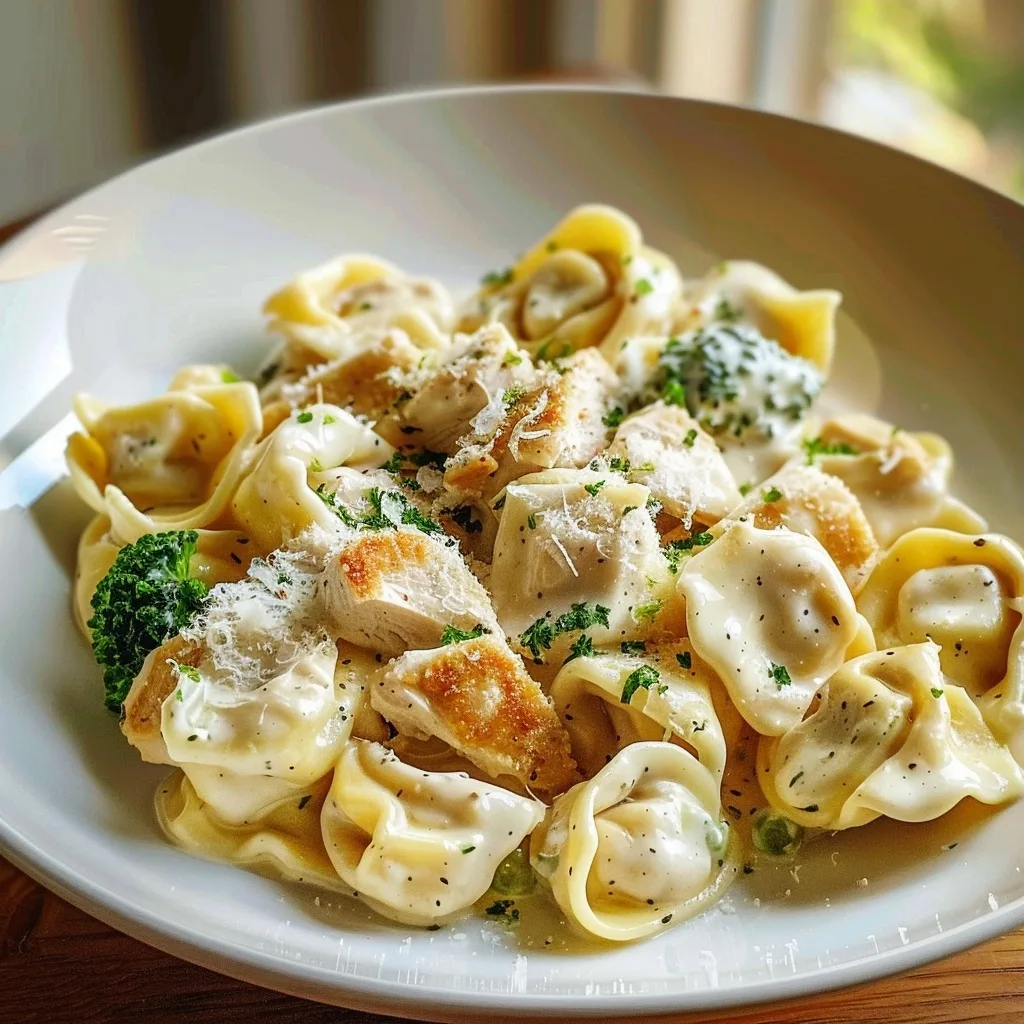 Creamy Garlic Parmesan Chicken Tortellini Recipe