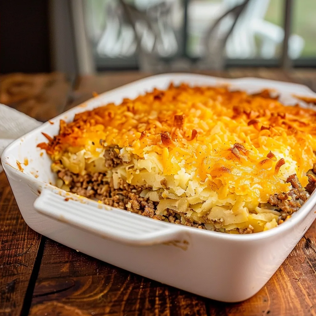 Hamburger Hashbrown Casserole Is An Easy Ground Beef Dinner