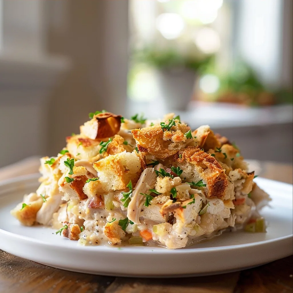Chicken and Stuffing Casserole for Weeknight Comfort