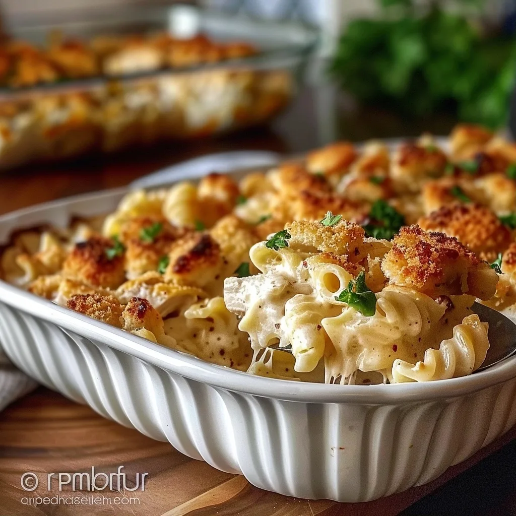 Garlic Parmesan Chicken Pasta Bake - Naomi's Recipes