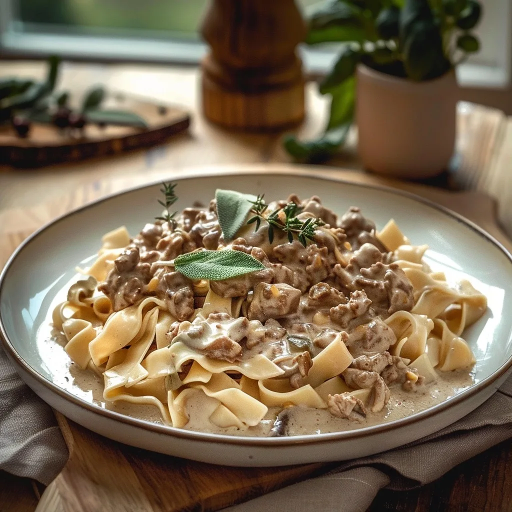 Easy Beef Stroganoff Recipe with Ground Beef • Longbourn Farm