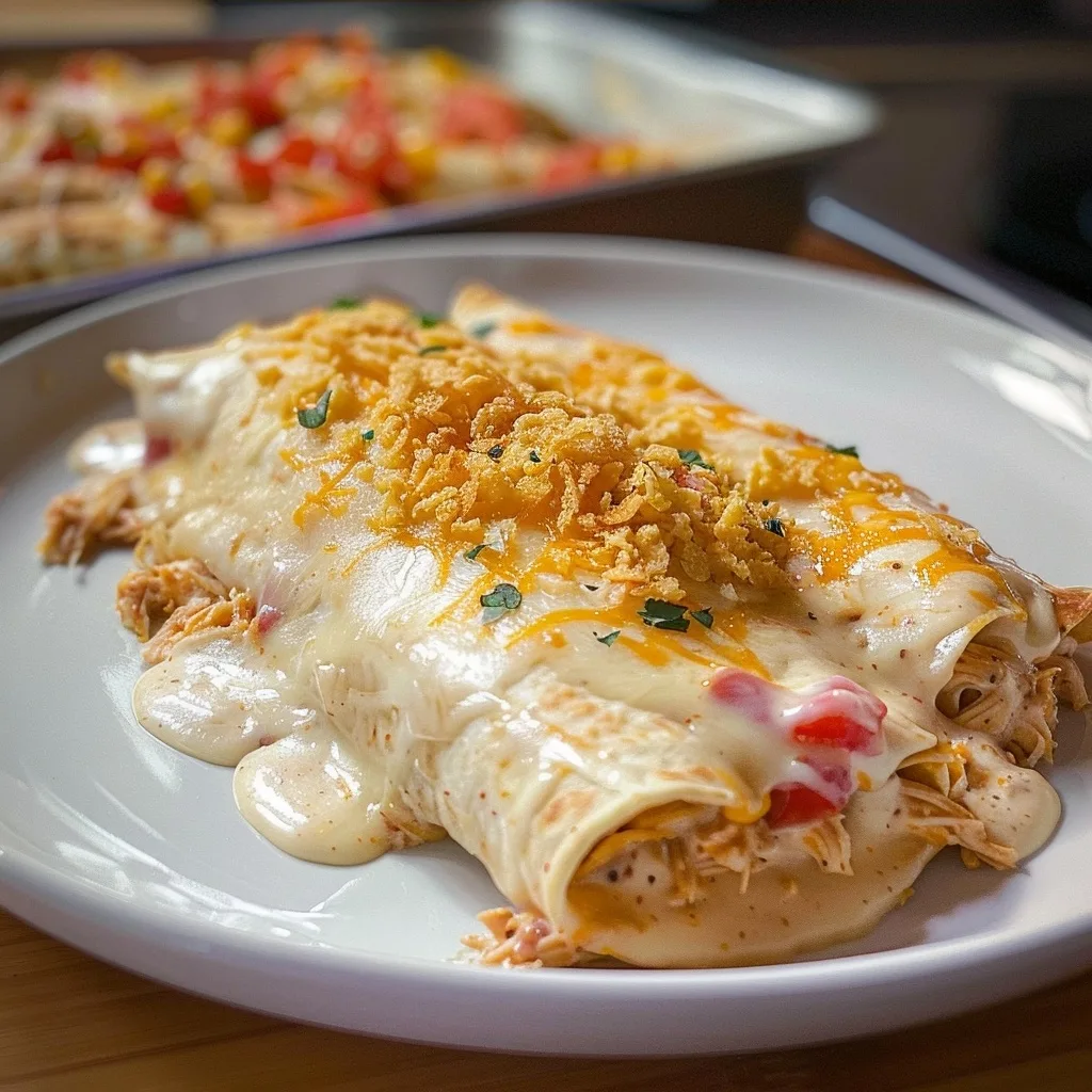 Queso Chicken Enchilada Bake Recipe for Dinner