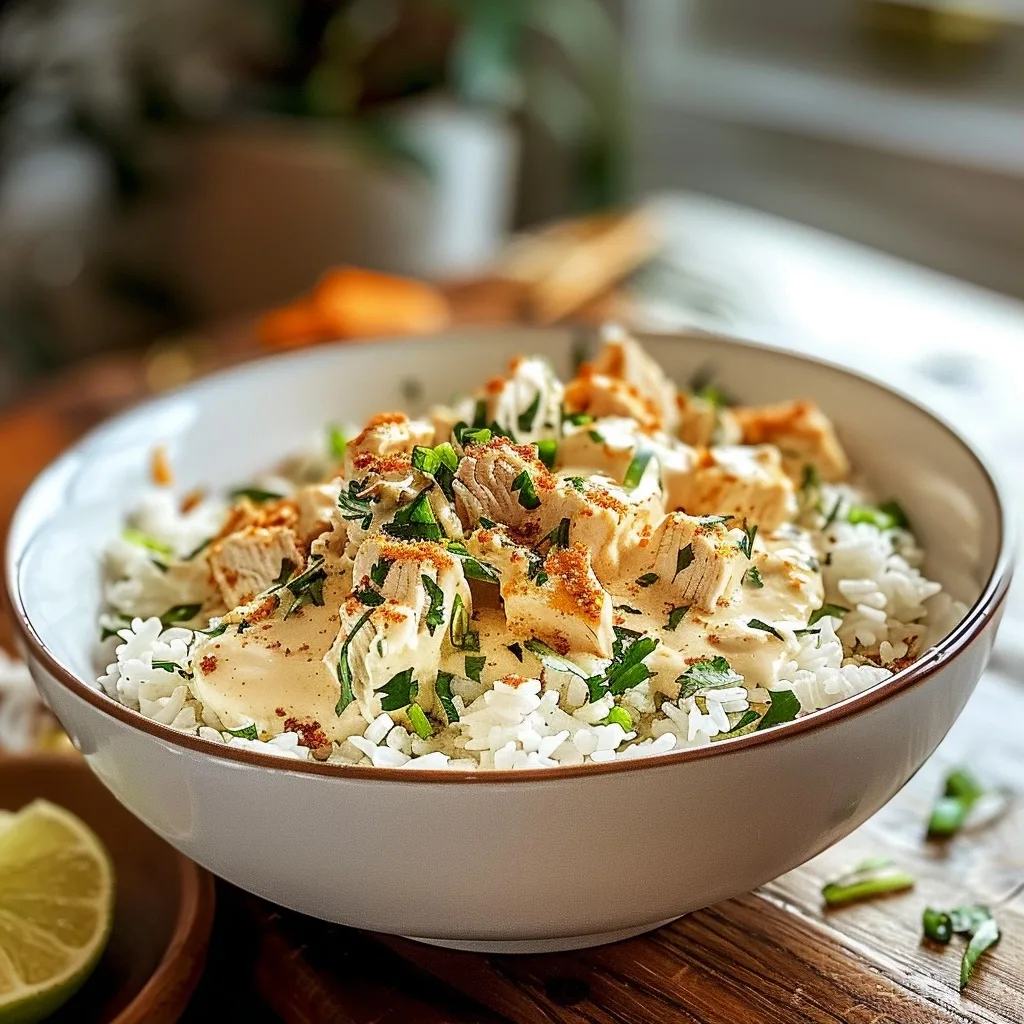 Easy Coconut Chicken Rice Bowl Recipe for Dinner
