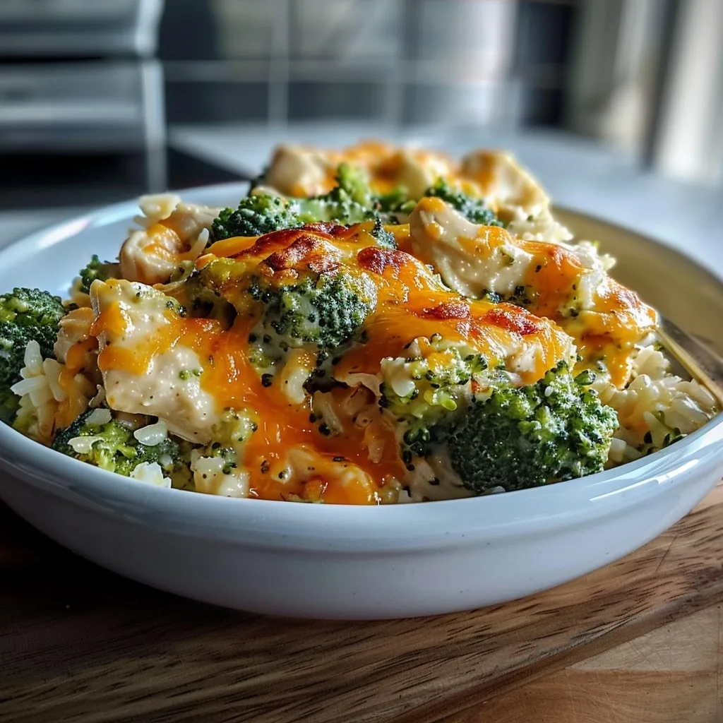 Crockpot Broccoli Cheddar Chicken and Rice Easy Weeknight Dinner Recipe