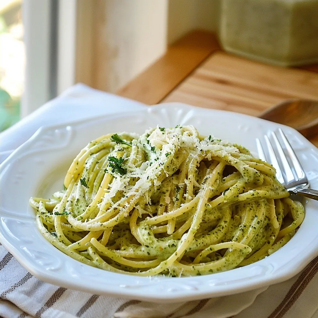 Easy 10-Minute Creamy Pesto Pasta - An Oregon Cottage