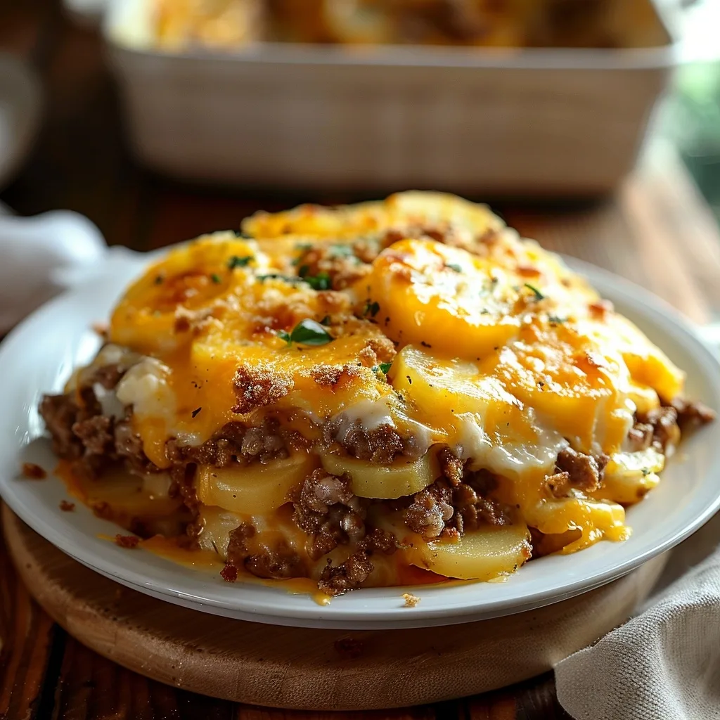 Cheesy Hamburger Potato Casserole for Weeknight Meals