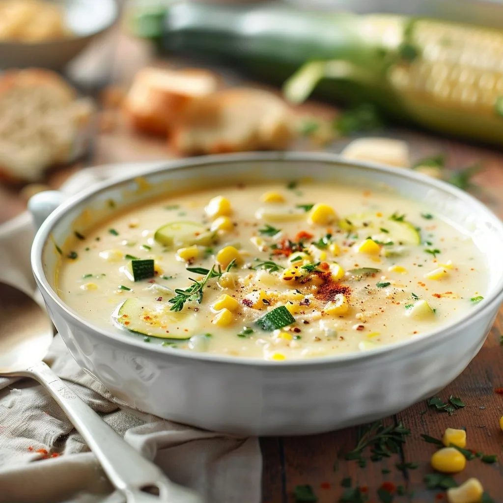 Summer Corn and Zucchini Chowder Recipe