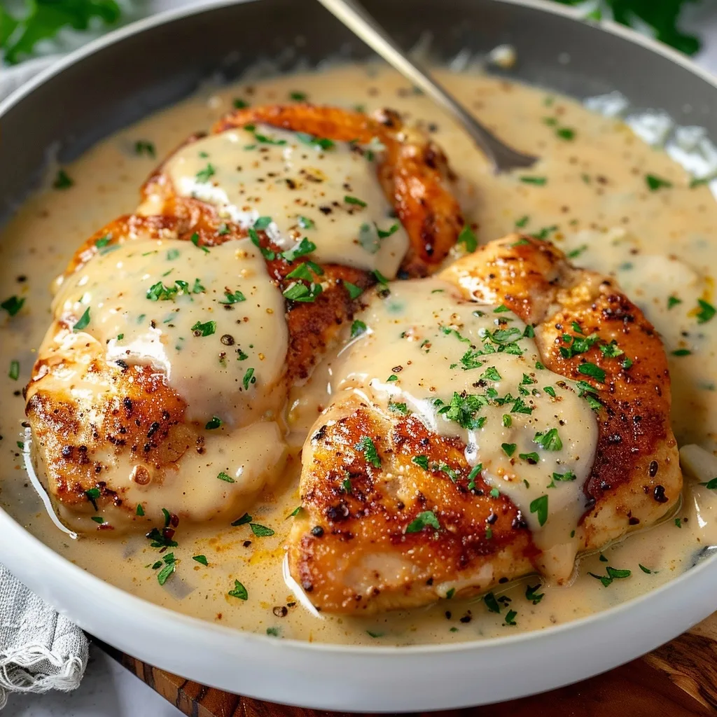 This Garlic Parmesan Chicken Recipe Has An Incredible Sauce