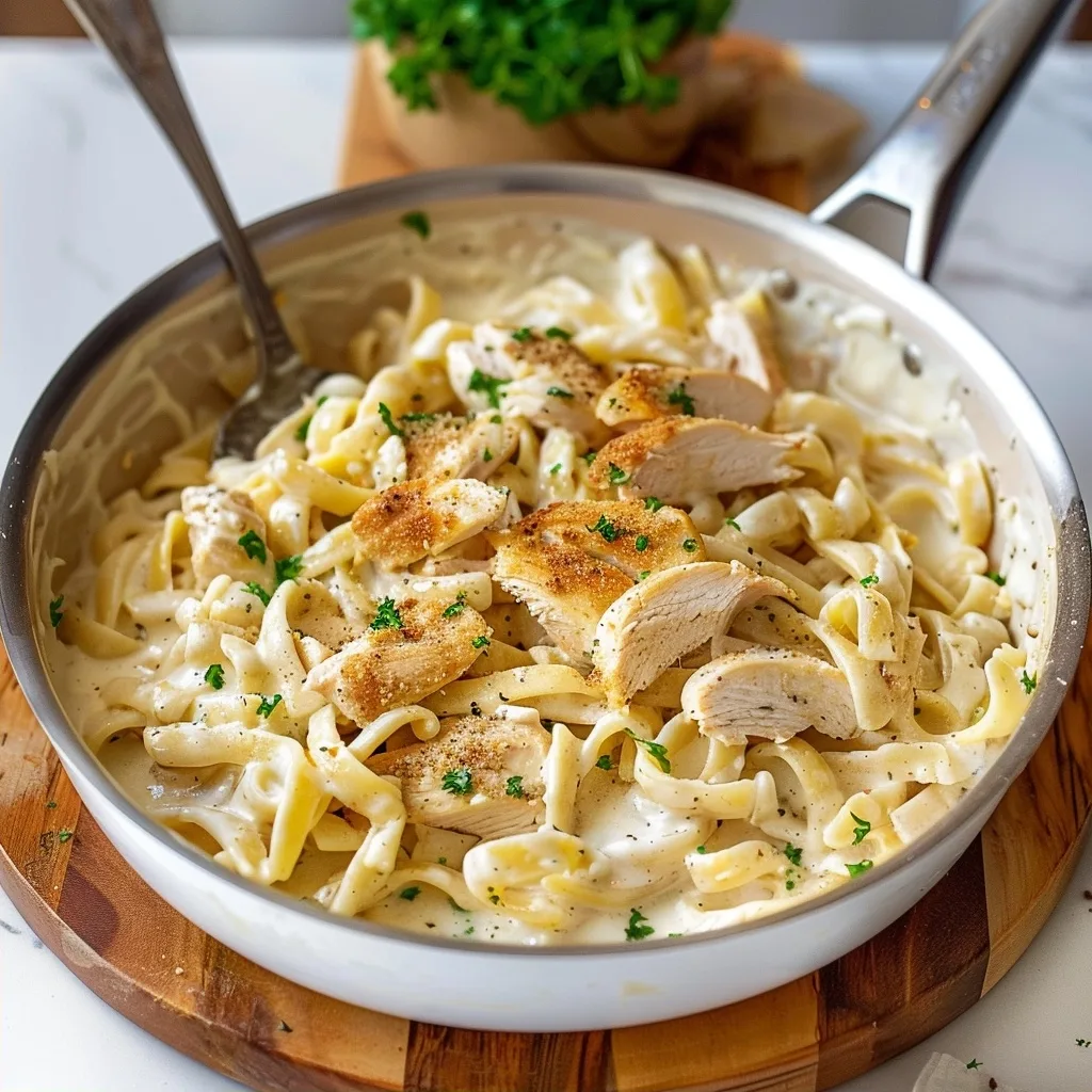 This Creamy Chicken Pasta Recipe Has The Most Delicious Cream Sauce! It's An Easy Meal