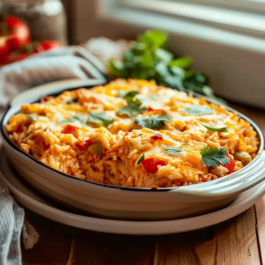 Chicken Enchilada Rice Casserole (35 minutes)